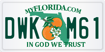 FL license plate DWKM61