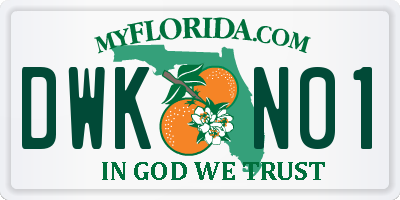 FL license plate DWKN01