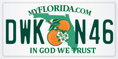 FL license plate DWKN46