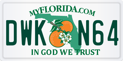 FL license plate DWKN64