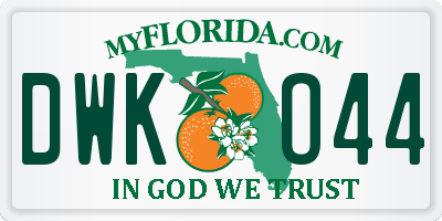 FL license plate DWKO44