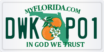 FL license plate DWKP01