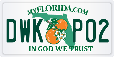 FL license plate DWKP02