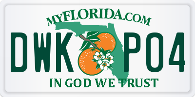 FL license plate DWKP04
