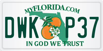 FL license plate DWKP37