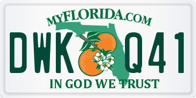 FL license plate DWKQ41