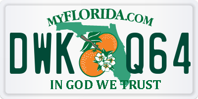 FL license plate DWKQ64