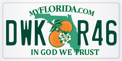 FL license plate DWKR46