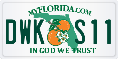 FL license plate DWKS11
