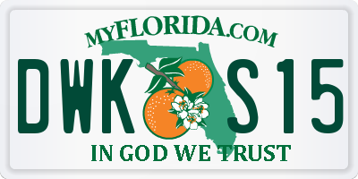 FL license plate DWKS15