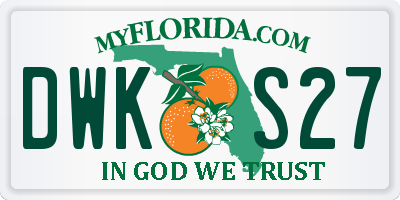 FL license plate DWKS27
