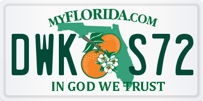 FL license plate DWKS72