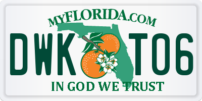 FL license plate DWKT06