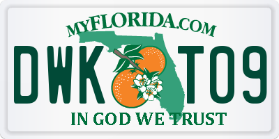 FL license plate DWKT09