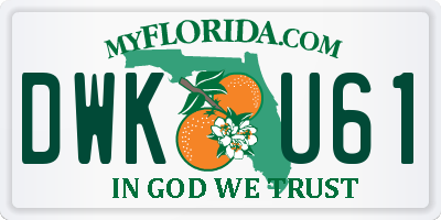 FL license plate DWKU61