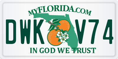 FL license plate DWKV74