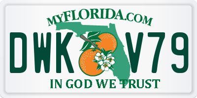 FL license plate DWKV79