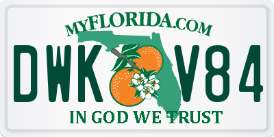 FL license plate DWKV84
