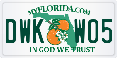 FL license plate DWKW05