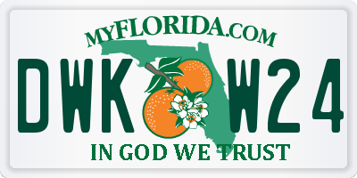 FL license plate DWKW24