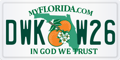 FL license plate DWKW26