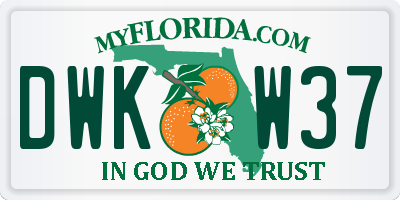 FL license plate DWKW37