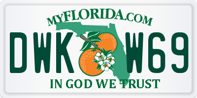 FL license plate DWKW69