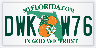 FL license plate DWKW76