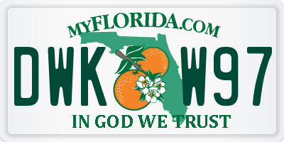 FL license plate DWKW97