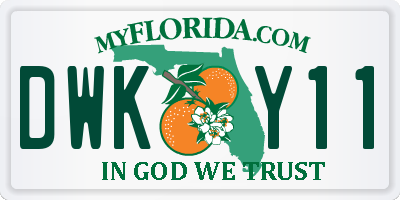 FL license plate DWKY11