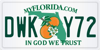 FL license plate DWKY72