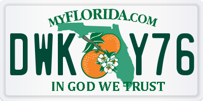 FL license plate DWKY76