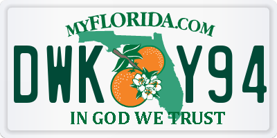 FL license plate DWKY94