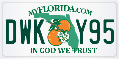 FL license plate DWKY95