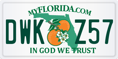 FL license plate DWKZ57