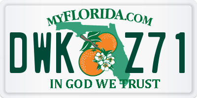 FL license plate DWKZ71