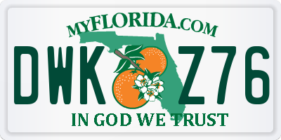 FL license plate DWKZ76