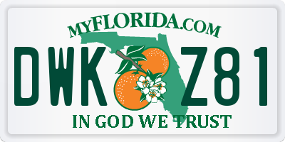 FL license plate DWKZ81