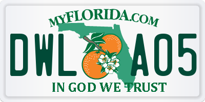 FL license plate DWLA05