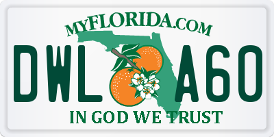 FL license plate DWLA60