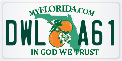 FL license plate DWLA61