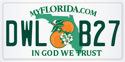 FL license plate DWLB27