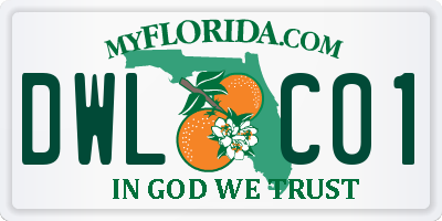 FL license plate DWLC01