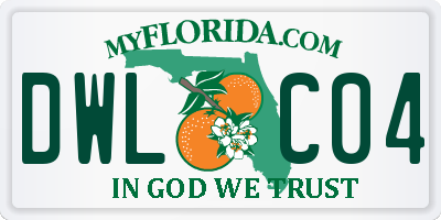 FL license plate DWLC04