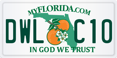 FL license plate DWLC10