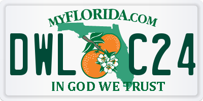 FL license plate DWLC24