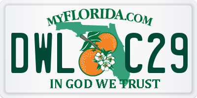 FL license plate DWLC29