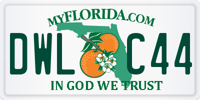 FL license plate DWLC44