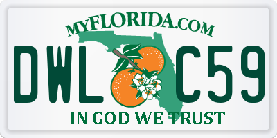 FL license plate DWLC59