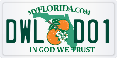 FL license plate DWLD01